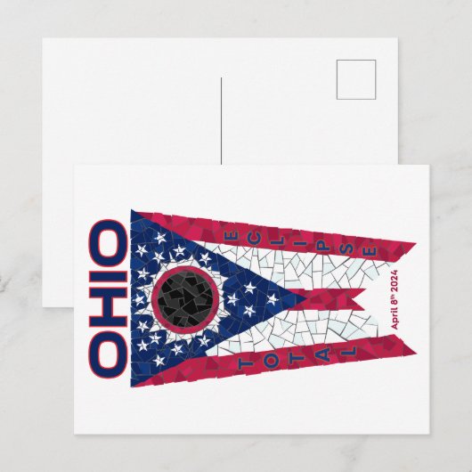 Ohio Total Eclipse-Briefkaart Briefkaart (Voorkant / Achterkant)