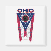 Ohio Total Eclipse Square Magnet (Voorkant)