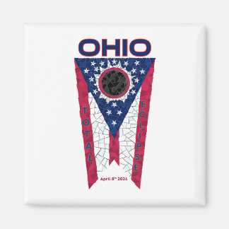 Ohio Total Eclipse Square Magnet