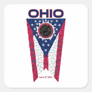 Ohio Total Eclipse Square Sticker
