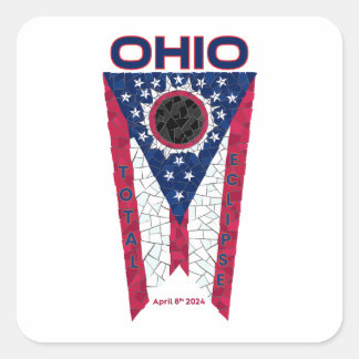 Ohio Total Eclipse Square Sticker