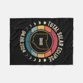 Ohio Totale Zonsverduistering 2024 American Totali Fleece Deken (Voorkant (Horizontaal))