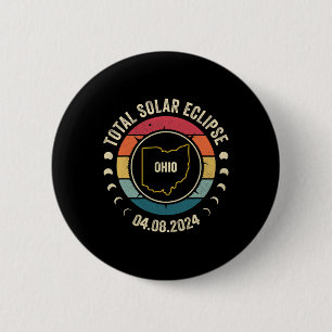 Ohio Totale Zonsverduistering 2024 American Totali Ronde Button 5,7 Cm