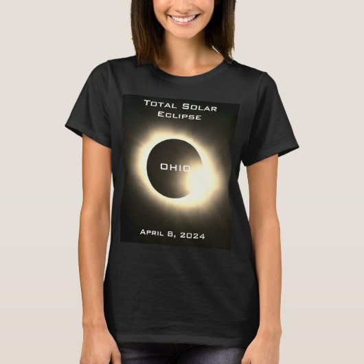 OHIO Totale zonsverduistering 8 april 2024 T-shirt (Voorkant)
