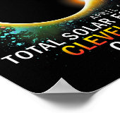 Ohio totale zonsverduistering april 8 2024 poster (Hoek)