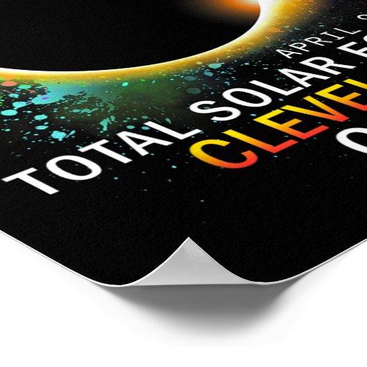 Ohio totale zonsverduistering april 8 2024 poster (Hoek)