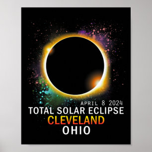 Ohio totale zonsverduistering april 8 2024 poster