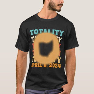 Ohio Totality Solar Eclipse 8 april 2024 Astronomi T-shirt