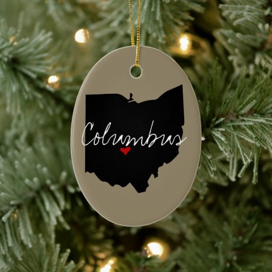 Ohio Town Keramisch Ornament (Boom)