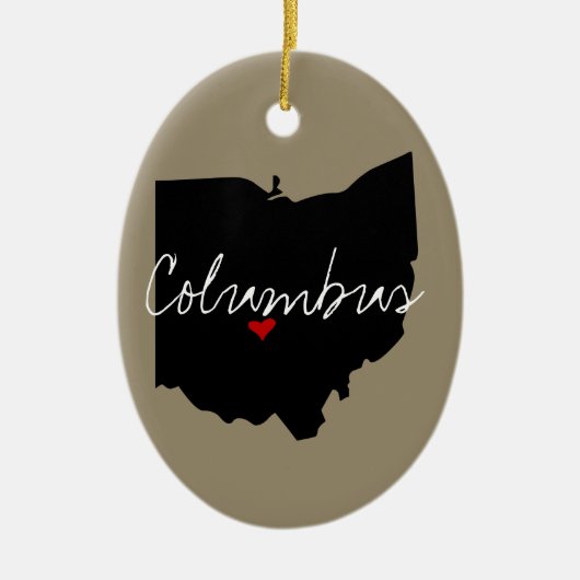 Ohio Town Keramisch Ornament (Voorkant)