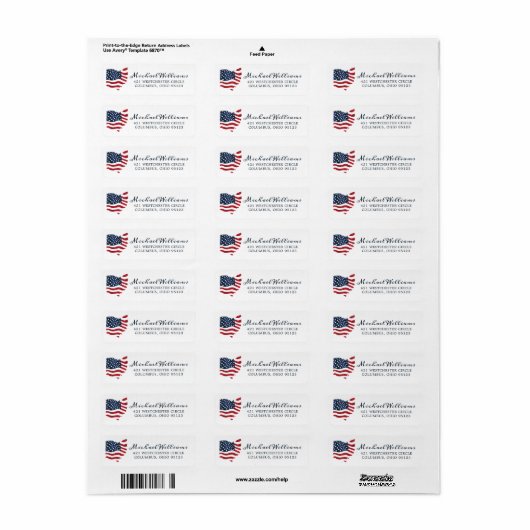 Ohio United States Flag Etiket (Full Sheet)