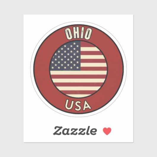 Ohio United States of America Sticker (Vel)