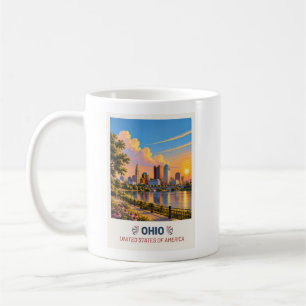 Ohio USA – Antieke Reisbeker Koffiemok