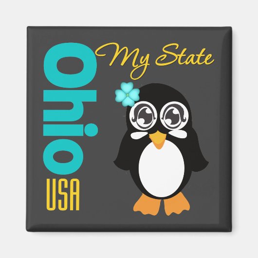Ohio USA Penguin Magneet (Voorkant)