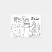 Ohio Vacation Drawing Vacation Art Traveling Desig Post-it® Notes (Voorkant)