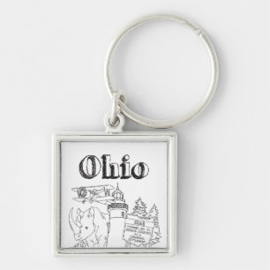 Ohio Vacation Drawing Vacation Art Traveling Desig Sleutelhanger