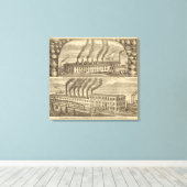 Ohio Valley Pottery, Laughlin Brothers Canvas Afdruk (Insitu (Houten vloer))