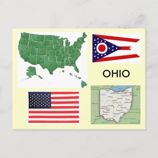 Ohio, Verenigde Staten Briefkaart (Voorkant)