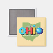 Ohio Verenigde Staten Magneet (Voorkant / Achterkant)