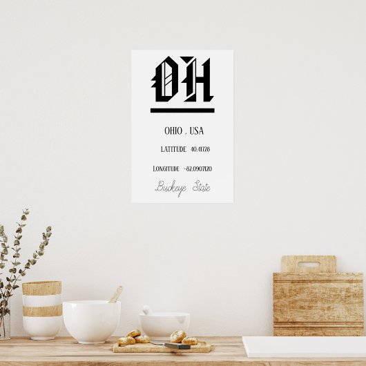 OHIO, VERENIGDE STATEN POSTER (Keuken)