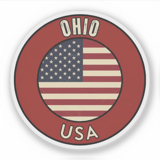 Ohio Verenigde Staten van Amerika Sticker (Voorkant)