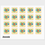 Ohio Verenigde Staten Vierkante Sticker (Vel)