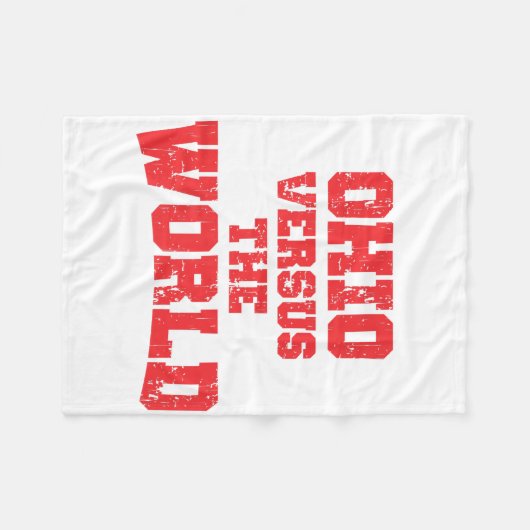 OHIO VERSUS DE WERELD FLEECE DEKEN (Voorkant (Horizontaal))