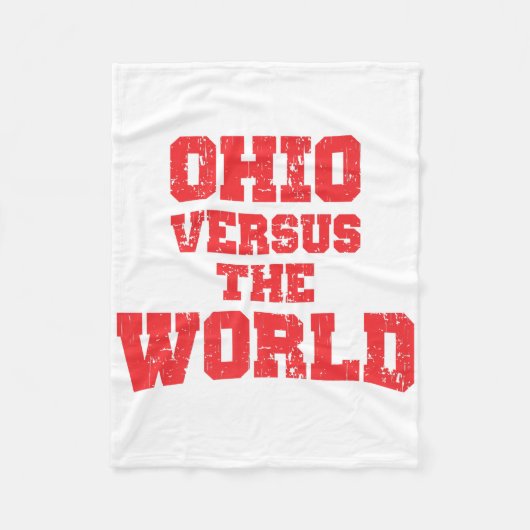 OHIO VERSUS DE WERELD FLEECE DEKEN (Voorkant)