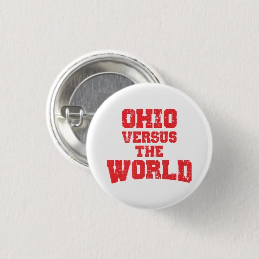 OHIO VERSUS DE WERELD RONDE BUTTON 3,2 CM (Voorkant /achterkant)