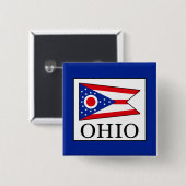 Ohio Vierkante Button 5,1 Cm (Voorkant /achterkant)
