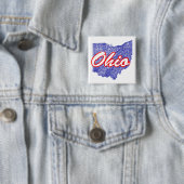 Ohio Vierkante Button 5,1 Cm (In situ)