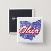 Ohio Vierkante Button 5,1 Cm (Voorkant /achterkant)