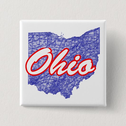 Ohio Vierkante Button 5,1 Cm (Voorkant)