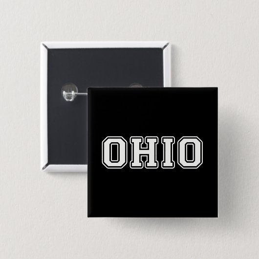 Ohio Vierkante Button 5,1 Cm (Voorkant /achterkant)