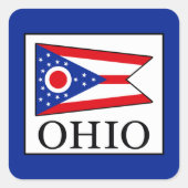 Ohio Vierkante Sticker (Voorkant)