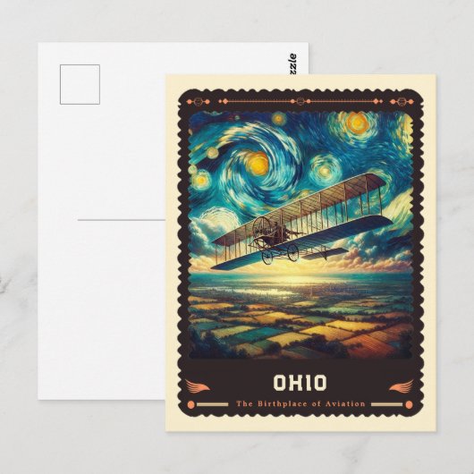 Ohio | Vincent van Gogh geïnspireerd Briefkaart (Voorkant / Achterkant)