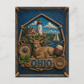 Ohio Vintage Reis Briefkaart (Voorkant)