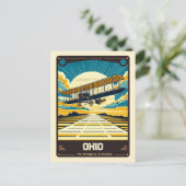 Ohio | Vintage van patriottische spirit Briefkaart (Staand voorkant)