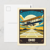 Ohio | Vintage van patriottische spirit Briefkaart (Voorkant / Achterkant)