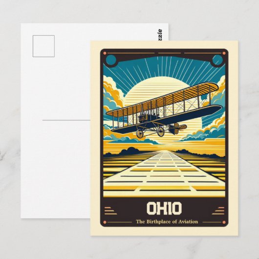 Ohio | Vintage van patriottische spirit Briefkaart (Voorkant / Achterkant)
