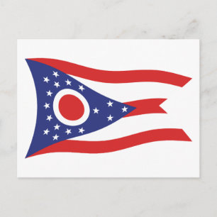 Ohio Vlag Ansichtkaart Briefkaart