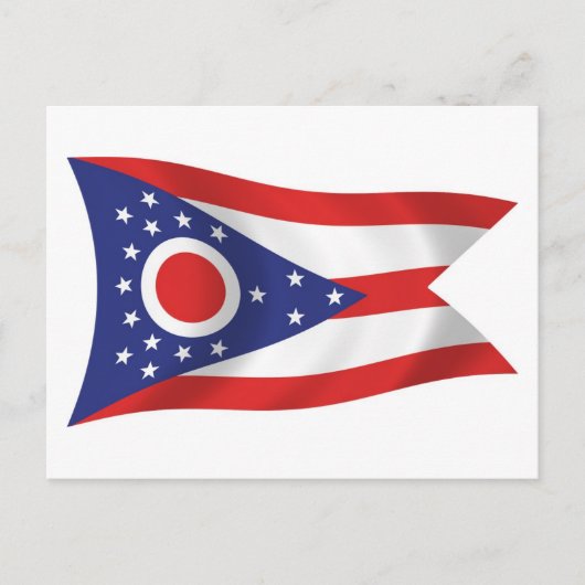 Ohio Vlag Ansichtkaart Briefkaart (Voorkant)