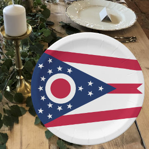 Ohio Vlag Borden, feest, sport, Ohio Papieren Bordje