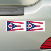 Ohio-vlag Bumpersticker (Op auto)