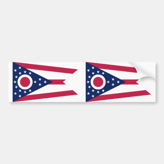 Ohio-vlag Bumpersticker (Voorkant)