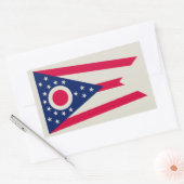 Ohio-vlag: De Buckeye-staatbanner Rechthoekige Sticker (Envelop)