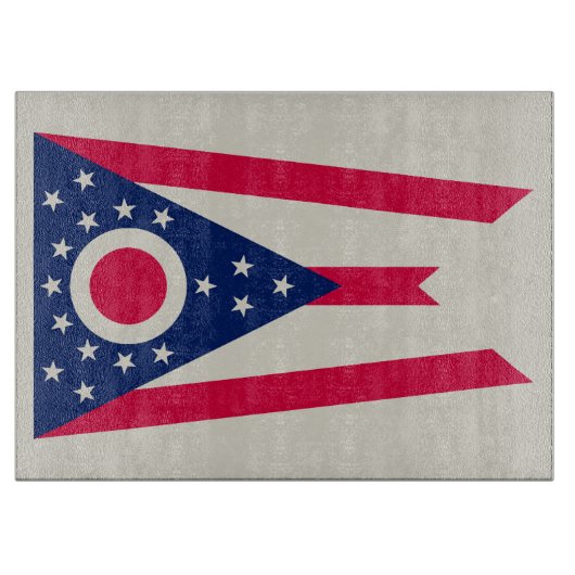 Ohio-vlag: De Buckeye-staatbanner Snijplank (Voorkant)