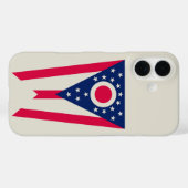 Ohio-vlag: De Buckeye-staatsbanner Case-Mate iPhone Case (Achterkant (horizontaal))