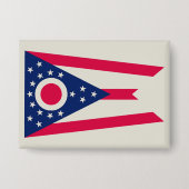 Ohio-vlag: De Buckeye-staatsvlag Button (Voorkant)