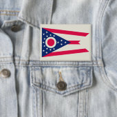Ohio-vlag: De Buckeye-staatsvlag Button (Insitu)